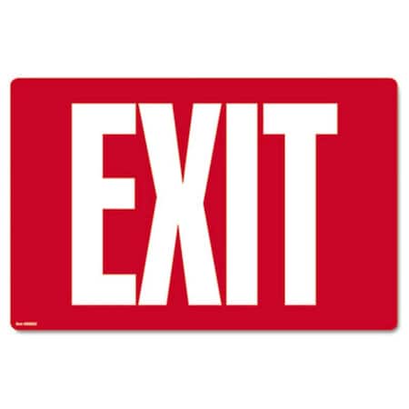 Pen2Paper Glow-in-the-Dark Safety Sign Exit 12 x 8 Red PE39782